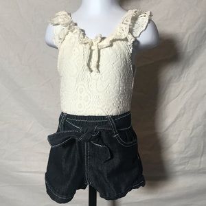 pink house crochet romper